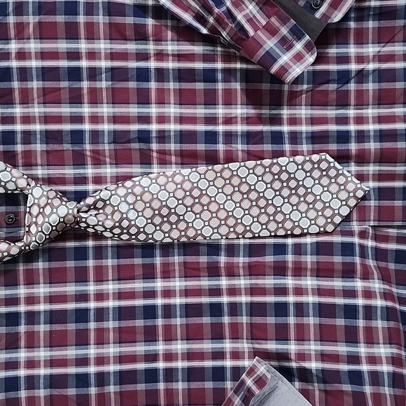 Alexander Julian Colours Men's Geometric Hexagonal Pattern Tie - Stylish Acc - Picture 3 of 6